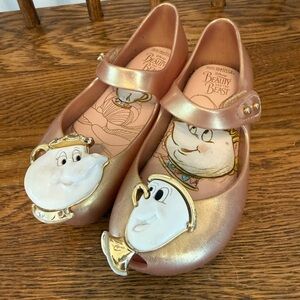 Mini Melissa Disney Beauty and the Beast Mrs. Potts & Chip Shoes - Size 9